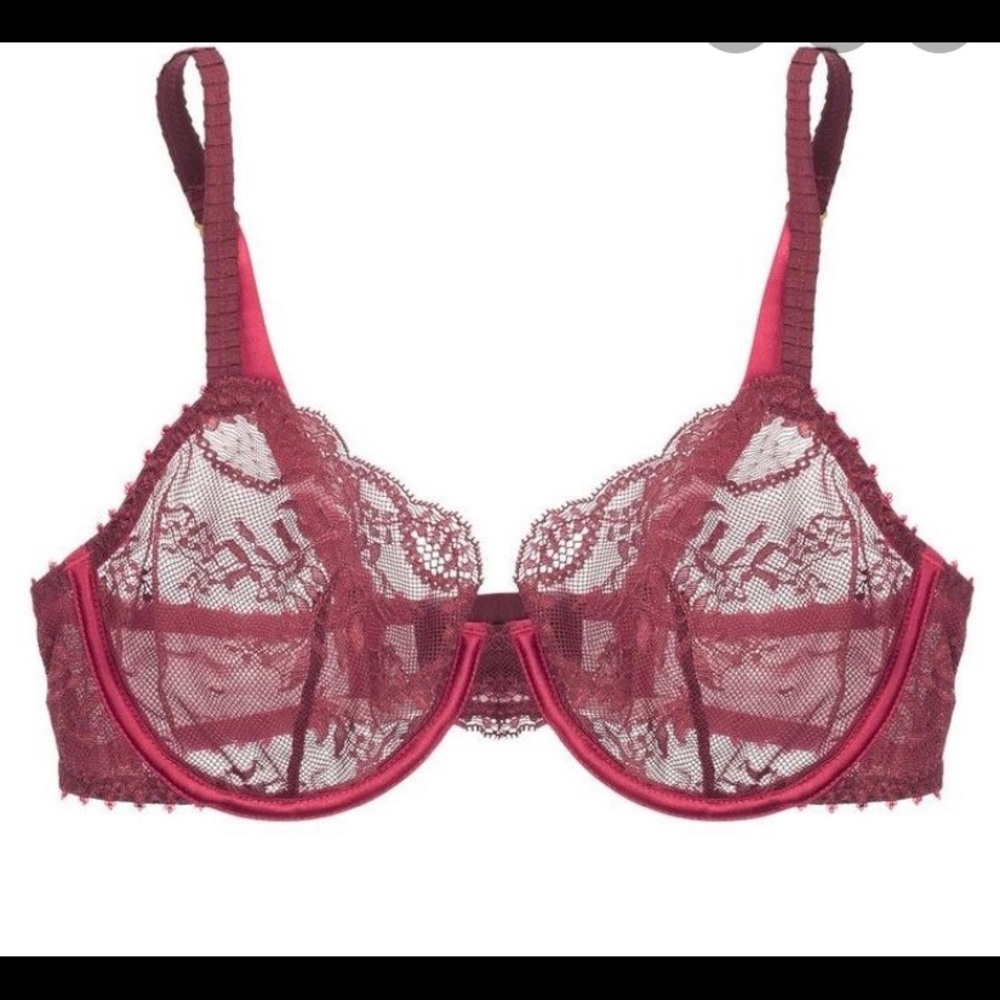 Stella McCartney Burgundy Lace Bra